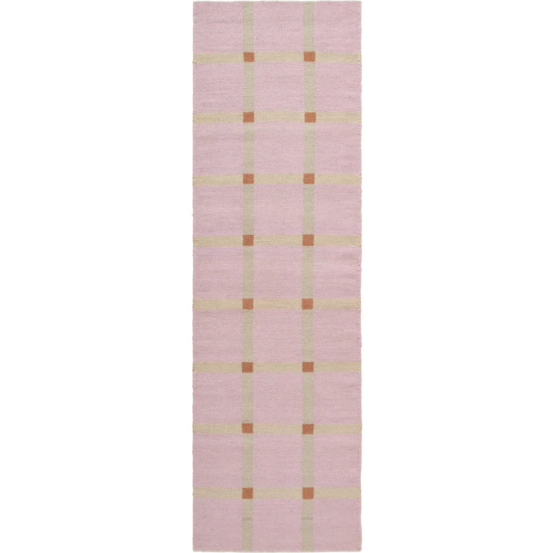 Mosaic Wollteppich 75x250 cm, Rosa