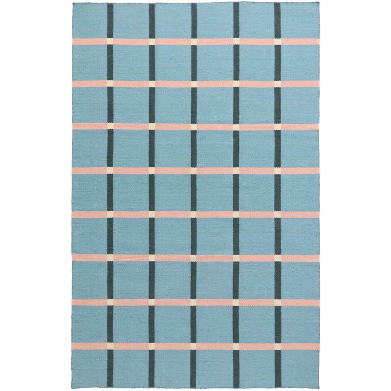 Mosaic Wollteppich 200x300 cm, Blau