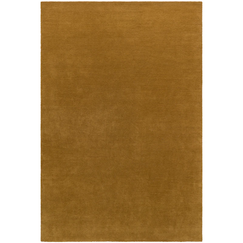 Nordic Plain Wollteppich 300x400 cm, Mustard