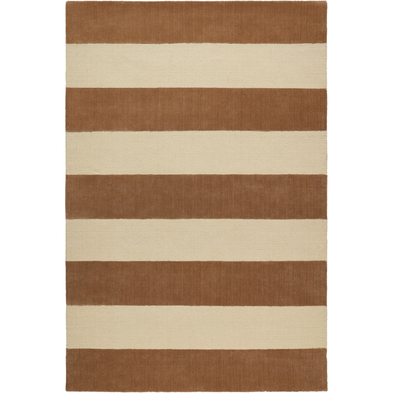 Nordic Stripe Wollteppich 250x350 cm, Beige / Rust
