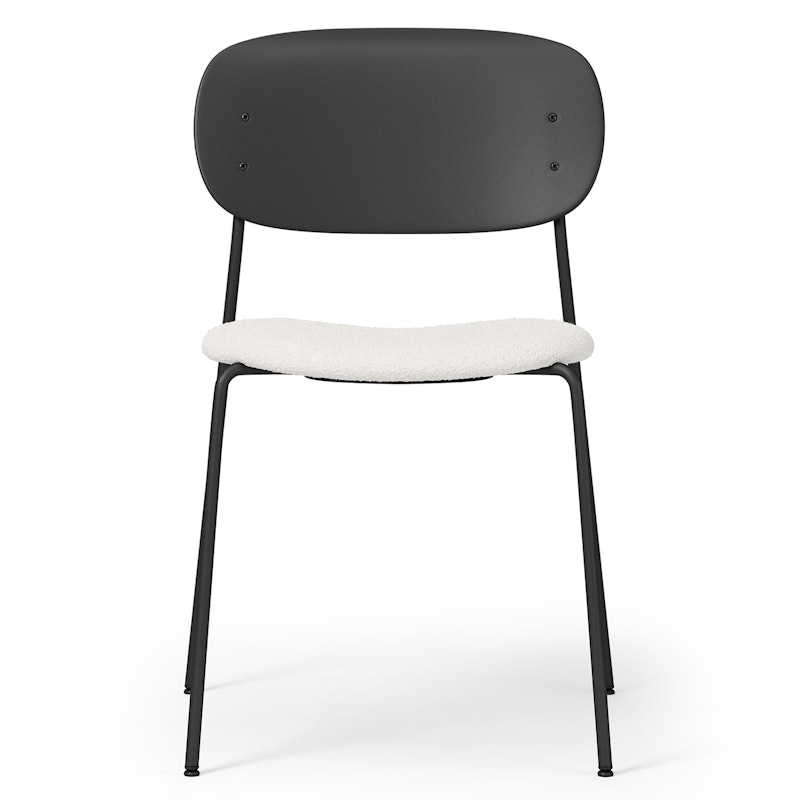 Note Stuhl, Schwarz / Weiß Bouclé-Stoff