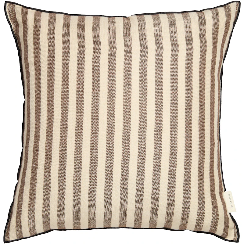 Outline Stripe Kissen 50x50 cm, Dunkelbraun