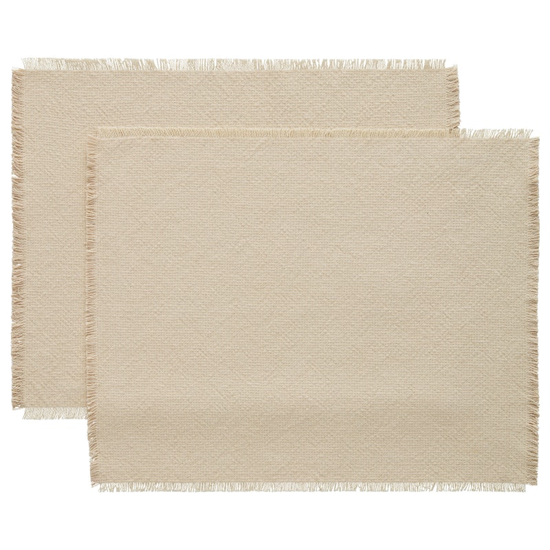 Ravella Tischset 35x45 cm 2-er Set, Sand / Altweiß