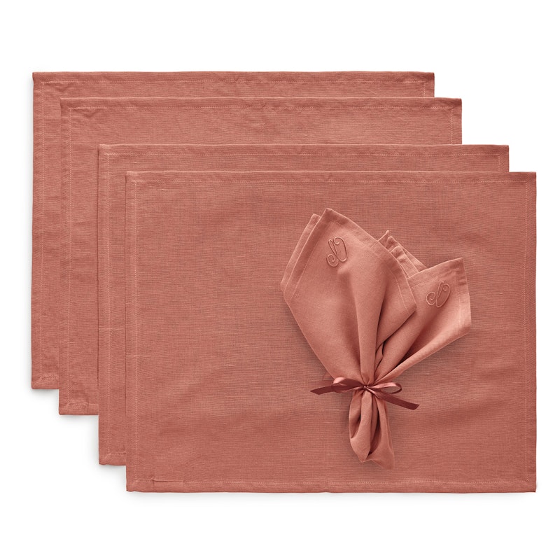 Sienna Textile Set Placemat + Napkin 8-pack, Pink