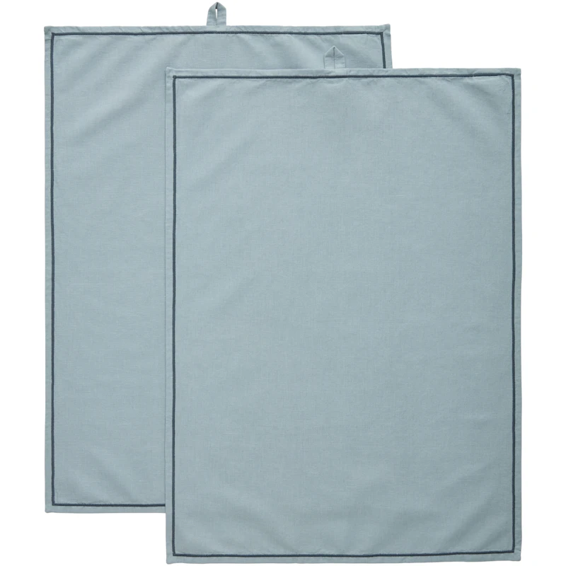 Sienna Geschirrtuch 2-er Set 50x70 cm, Dusty Blue
