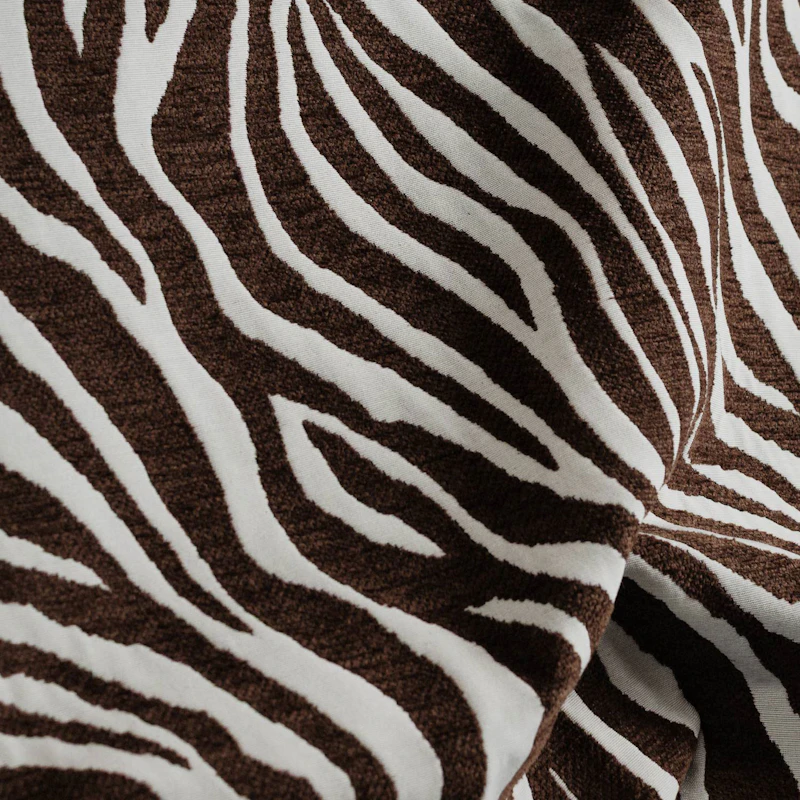Stoffmuster Zebra, Braun/Weiß