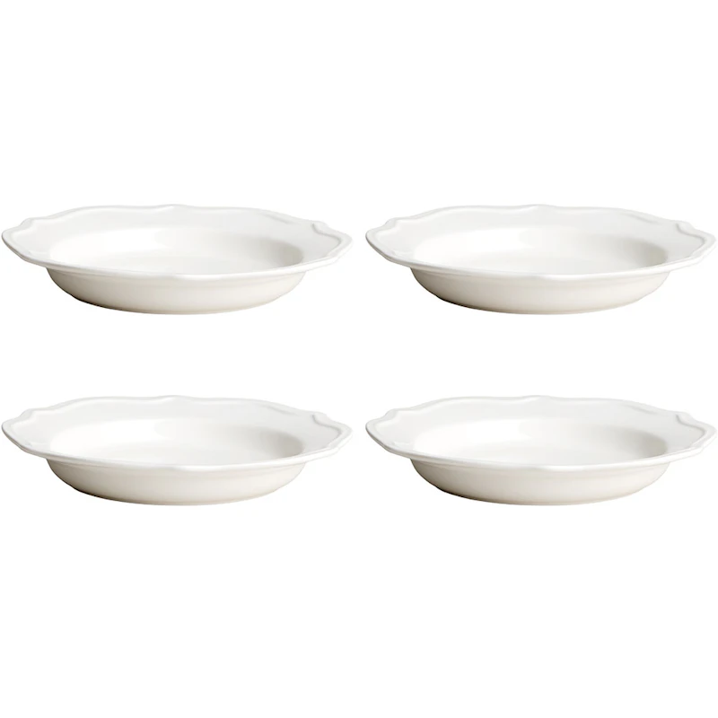 Violette Tiefer Teller 23 cm 4-pack, Weiß