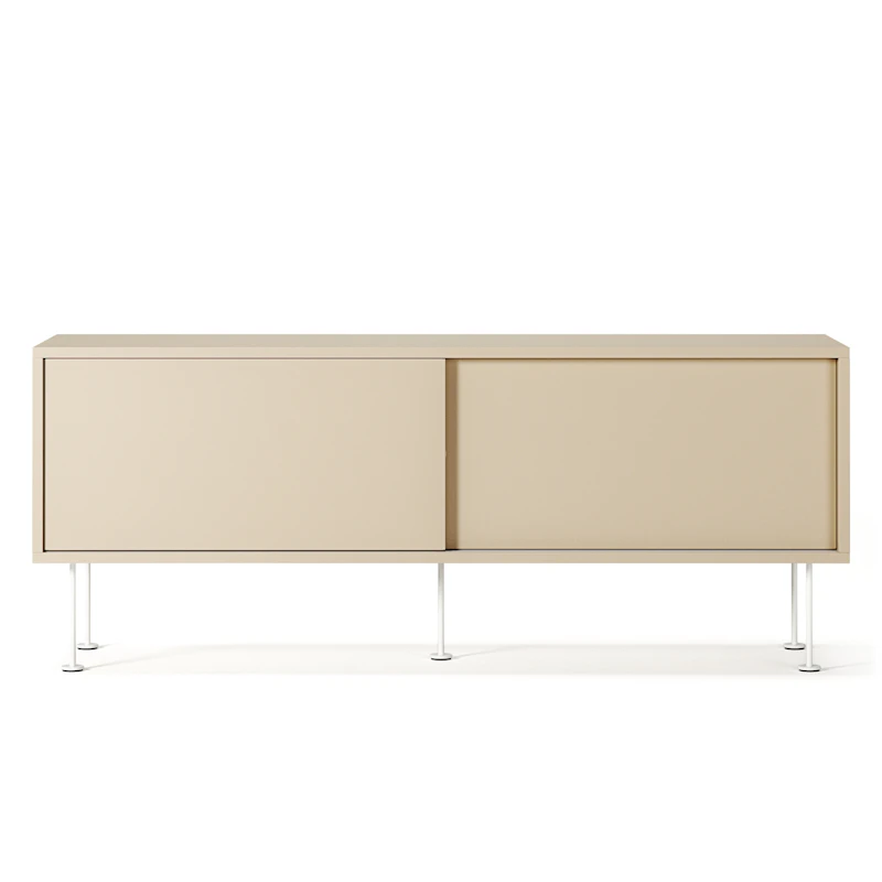 Vogue Medienbank Mit Beinen 136 cm, Sand / Weiß