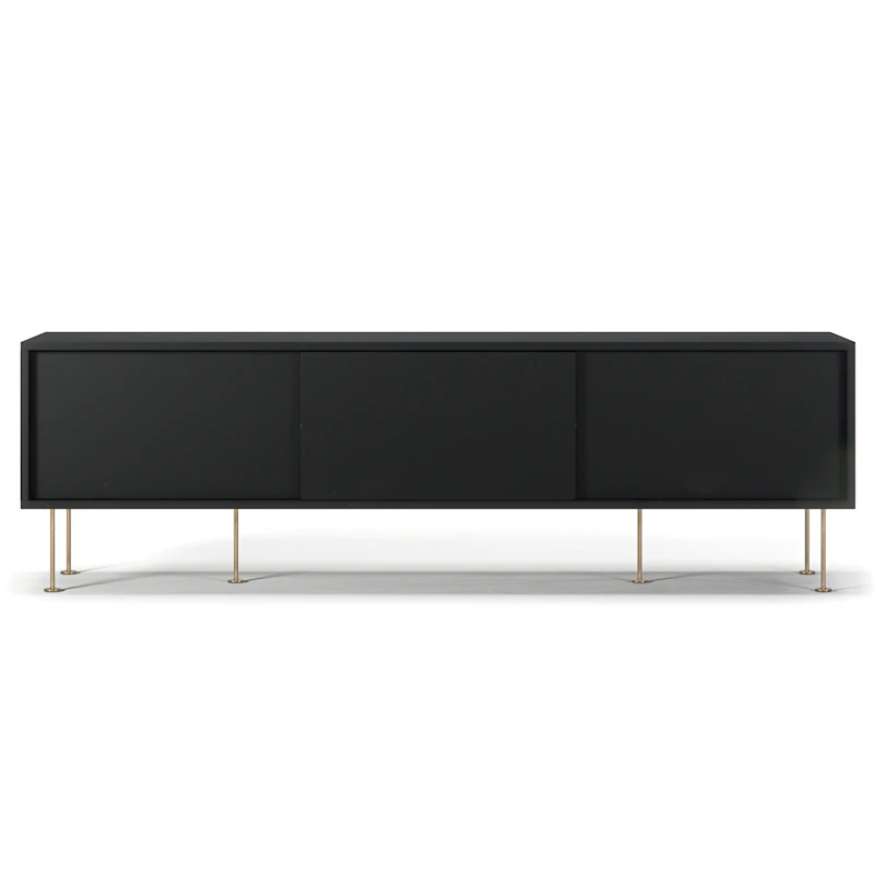 Vogue Medienbank mit Beinen 180 cm, Anthrazit / Messing