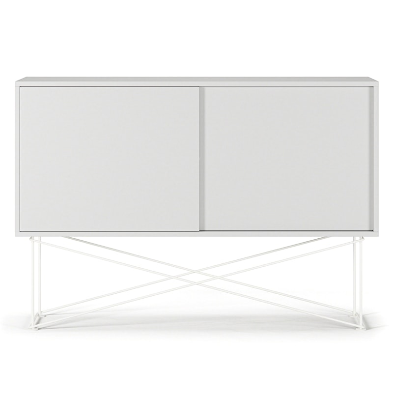 Vogue Sideboard mit Ständer 136 cm, Weiß / Weiß