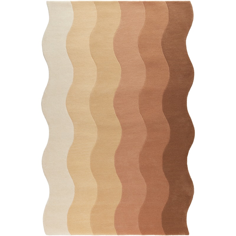 Wave Wollteppich 250x350 cm, Beige