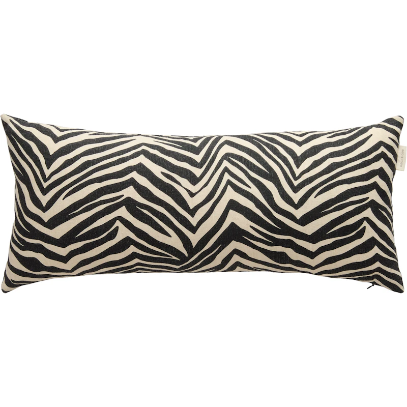 Zebra Kissen 30x70 cm, Schwarz / Weiß