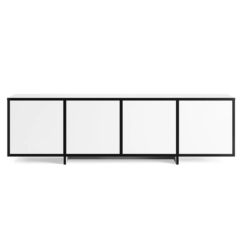 NOIR Medienbank, Weiß / Schwarz