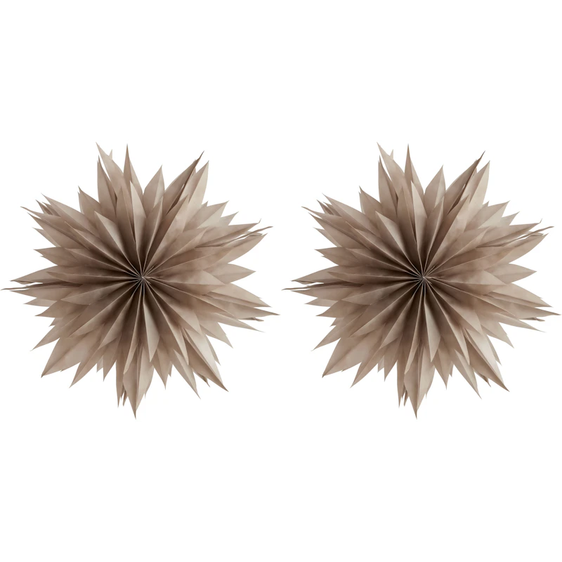 Nova Papierstern 50 cm 2-er Set, Warmes Grau