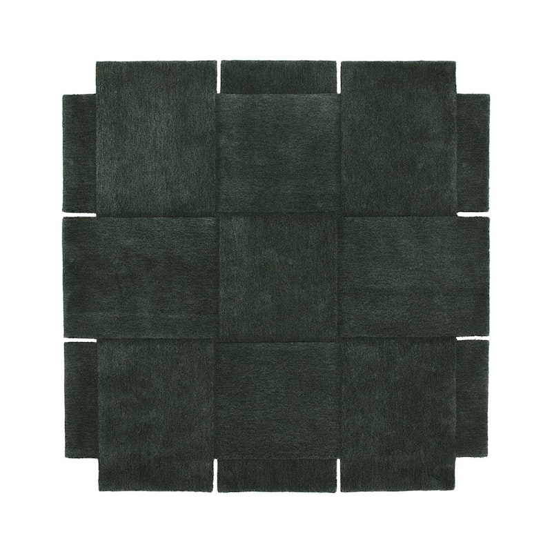 Basket Teppich Grün, 180x180 cm