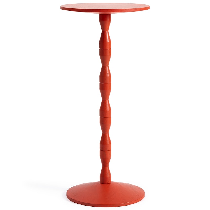 Pedestal Beistelltisch Eiche, Rot
