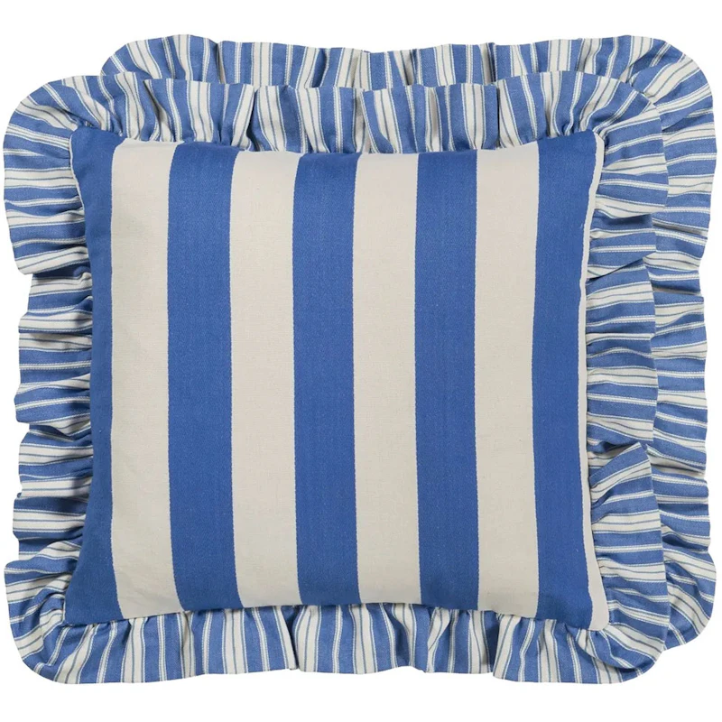 Berkeley Stripe Kissen 43x43 cm, Cobalt
