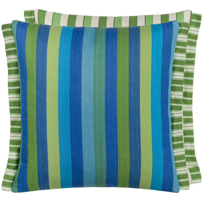 Cork Street Stripe Kissen 43x43 cm, Cobalt