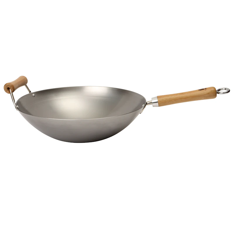 School of Wok Wok-Pfanne Karbonstahl Grau, 36 cm