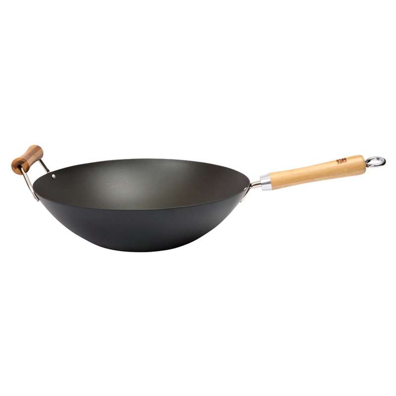 School of Wok Wok-Pfanne Karbonstahl Schwarz, 36 cm