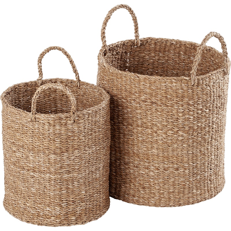 Esther Korb Zylinder Mit Griffen 2-er Set, Natur