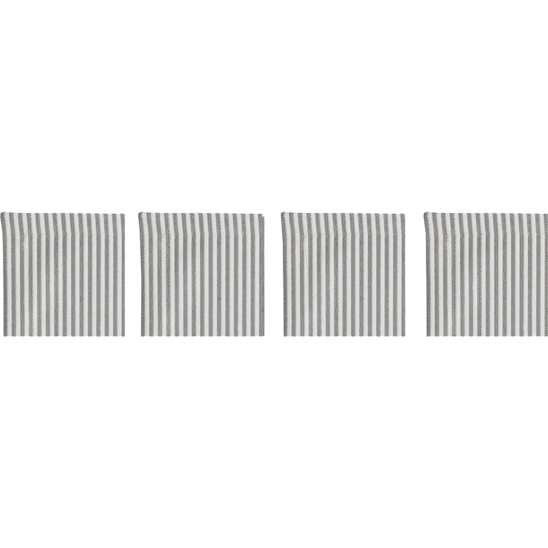 Narrow Stripe Glasuntersetzer 10x10 cm 4-er Set, Grau