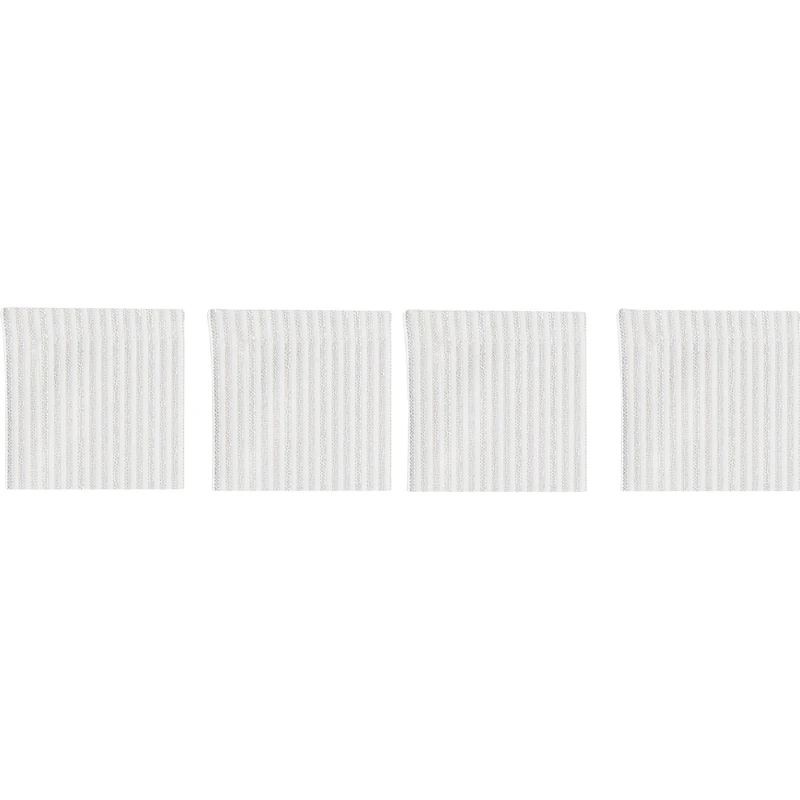 Narrow Stripe Glasuntersetzer 10x10 cm 4-er Set, Weiß