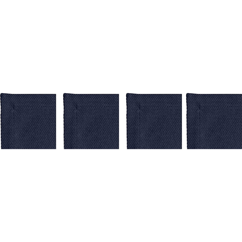 Plain Glasuntersetzer 10x10 cm 4-er Set, Marineblau