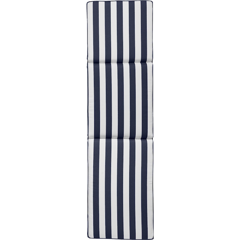 Wide Stripe Liegestuhlkissen 50x186 cm, Marineblau