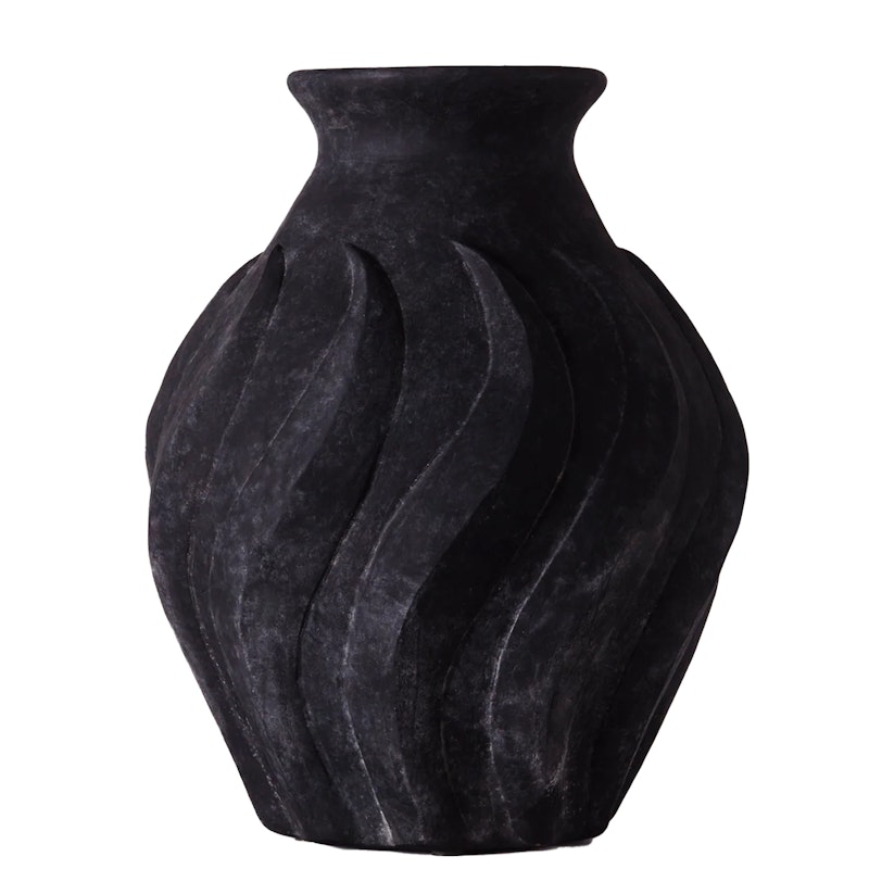 Swirl Vase Klein, Schwarz