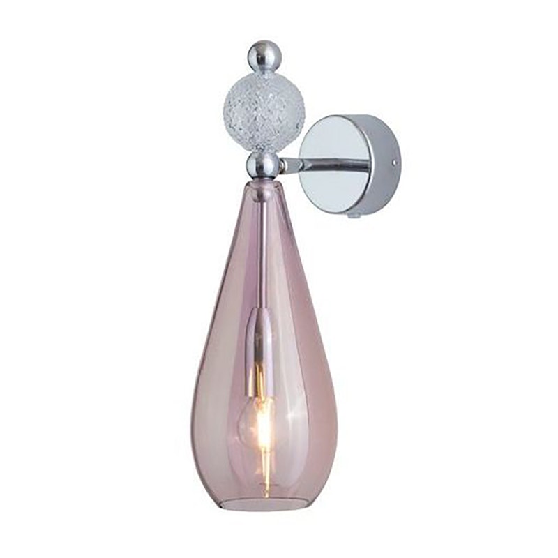 Smykke Wandleuchte, Obsidian / Crystal Check Ball / Shiny Silver