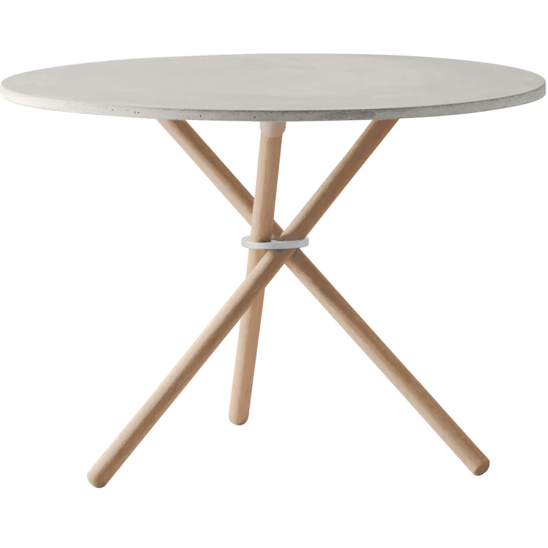 Daphne Kaffeetisch 65 cm, Hell Zement / Hell Eiche