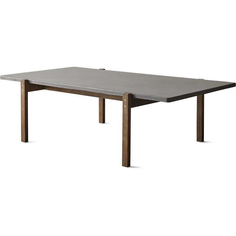 Eugene Kaffeetisch 70x125 cm, Dunkel Zement / Dunkel Eiche