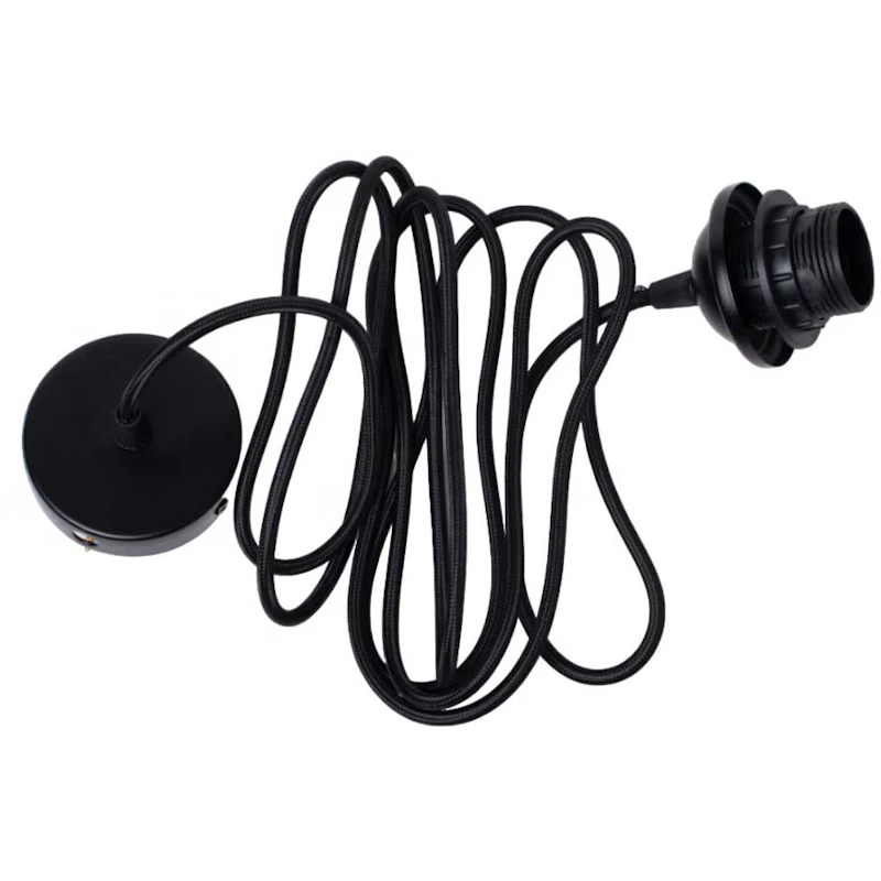 Edgeform Lampenaufhängung Für Hängelampe Mit Deckenbaldachin 300 cm, Schwarz