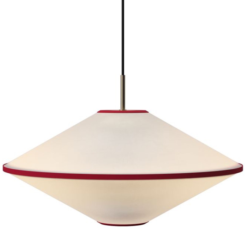Tafta Hängelampe Ø52 cm, Rot/Altweiß