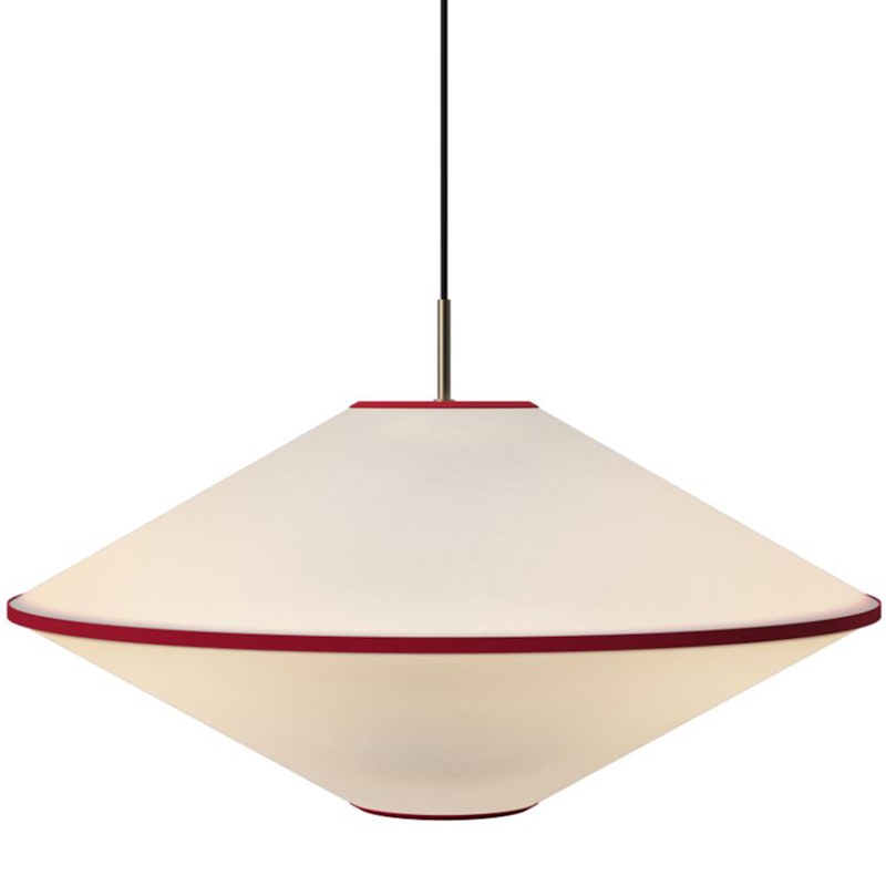 Tafta Hängelampe Ø65 cm Rot/Altweiß