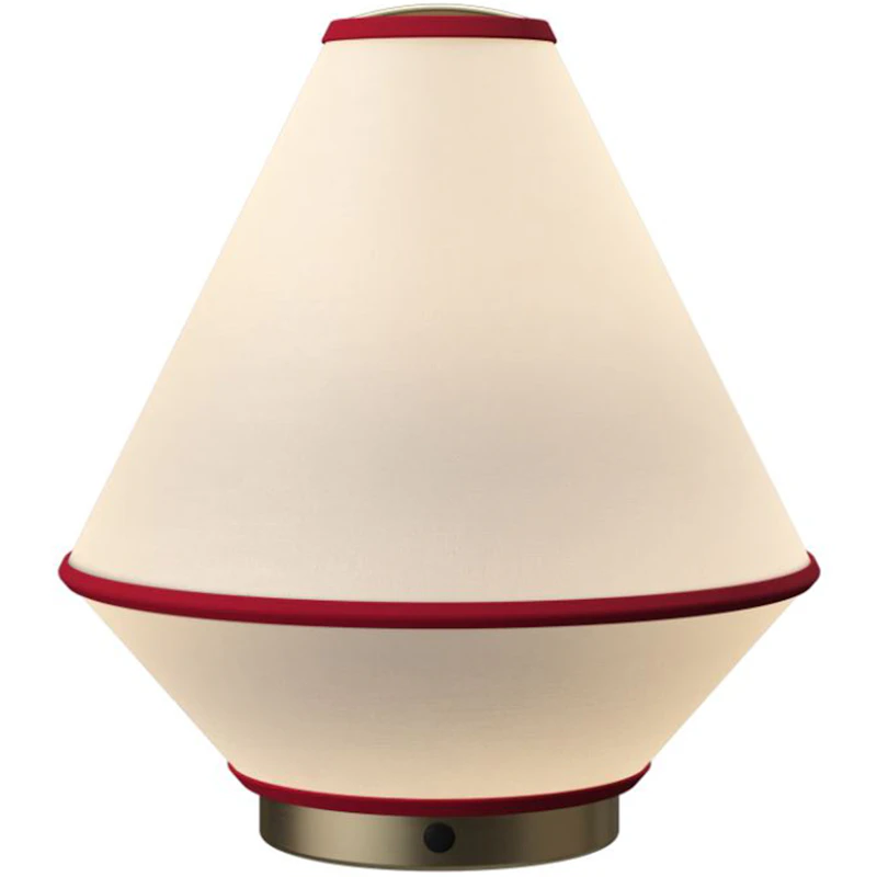 Tafta Tischlampe Portabel, Rot/Altweiß