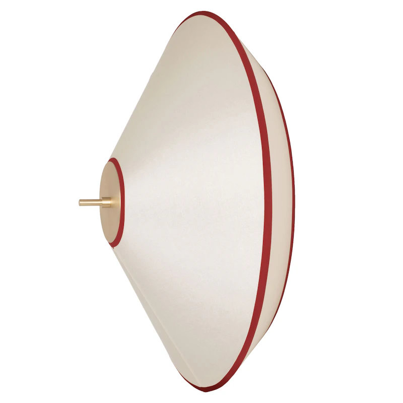 Tafta Wandleuchte Ø52 cm, Rot / Altweiß