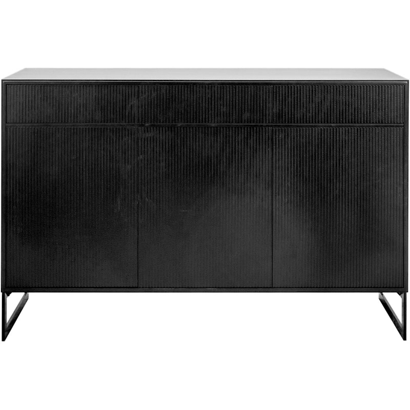 Line Sideboard 3 Türen, Schwarz