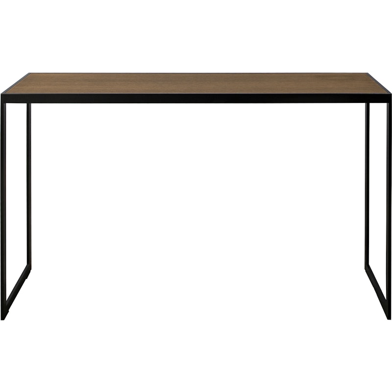 Square Konsolentisch 122x36x70 cm, Schwarz/Burned Walnut