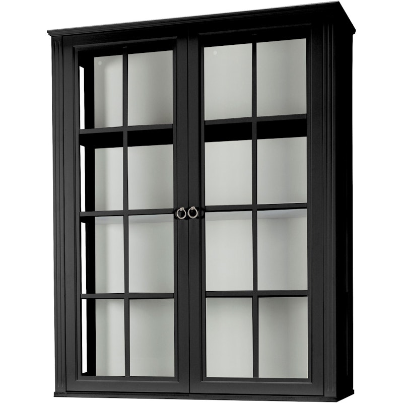 Stockholm 2.0 Vitrine 99x34x124, Schwarz