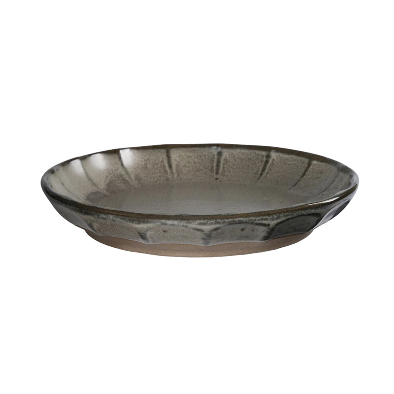 Beilagenteller 17 cm, Grau / Natur