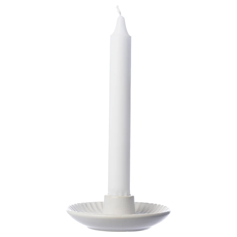 Kerzenhalter Ø10,5 cm, Altweiß