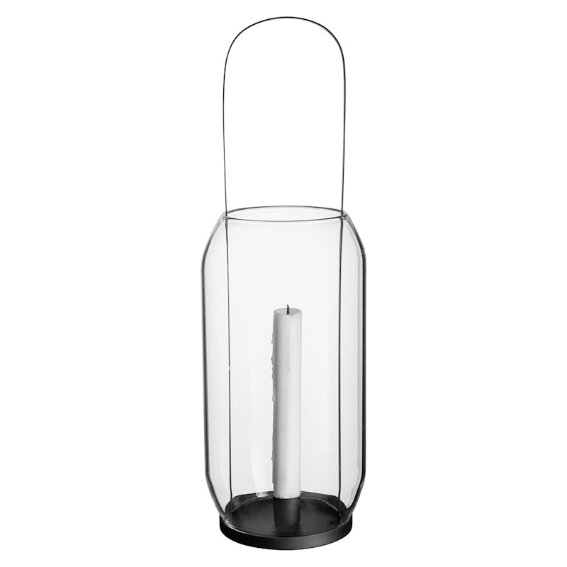 Kerzenständer  Glas, 40 cm  Schwarz