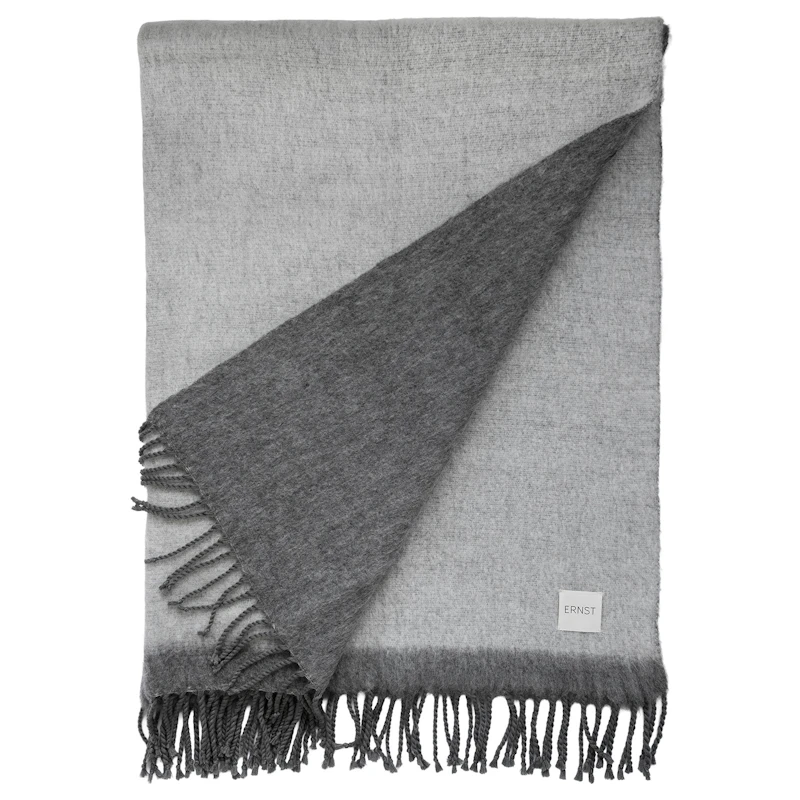 Plaid 130X170 cm, Grau/Dunkelgrau