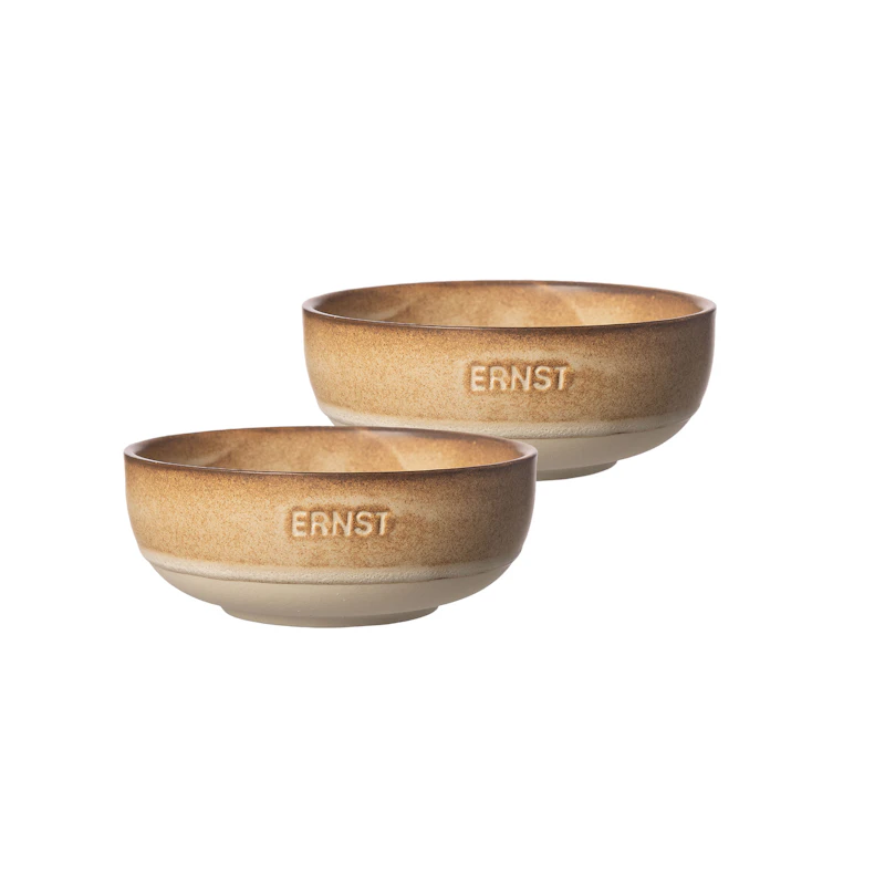 Schüssel 2-er Set ⌀ 11 cm, Braun / Natur
