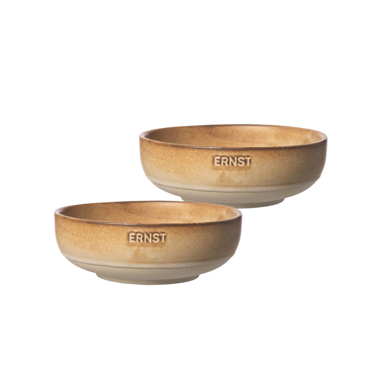 Schüssel 2-er Set ⌀ 14 cm, Braun / Natur