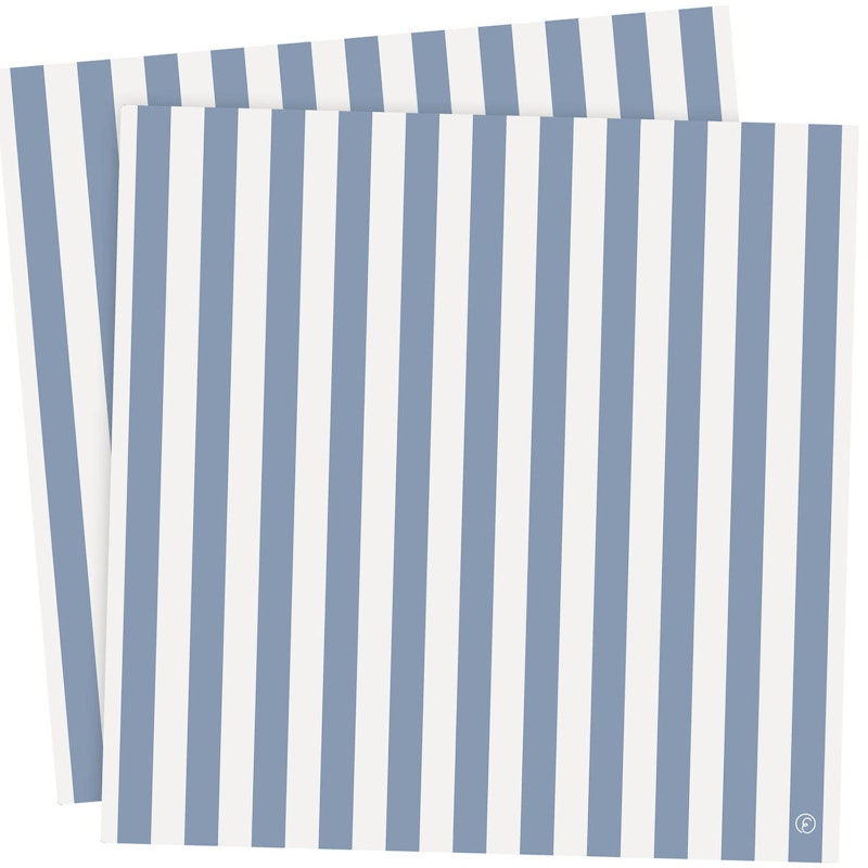 Servietten 33x33 cm 2-er Set, Weiß/Hellblau