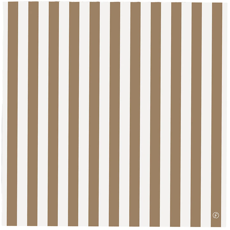 Servietten 33x33 cm, Weiß/Colafarben