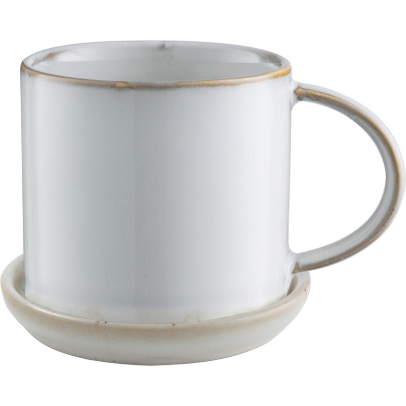 Tasse mit Untertasse 7 cm, Weiß